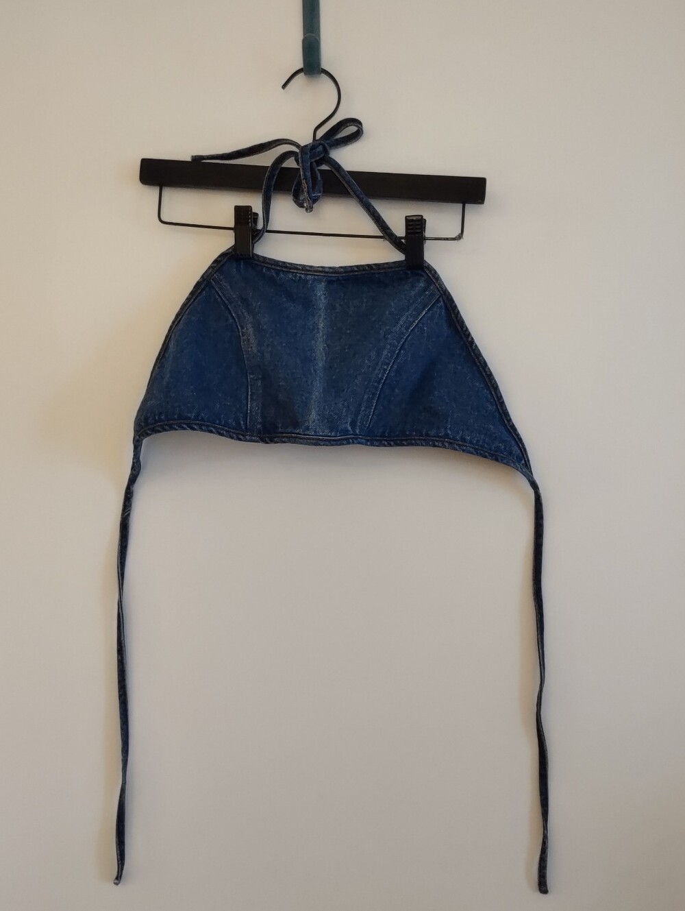 Upcycled Denim Halter Top